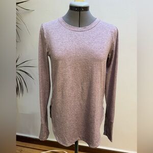 Athleta Women's Long Sleeve Heathered Top - Light Purple